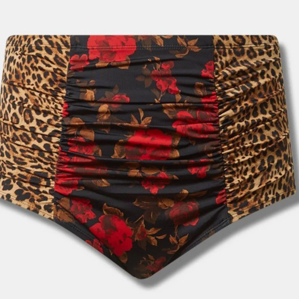 High Rise Ruched Swim Bottom - Picture 3 of 4